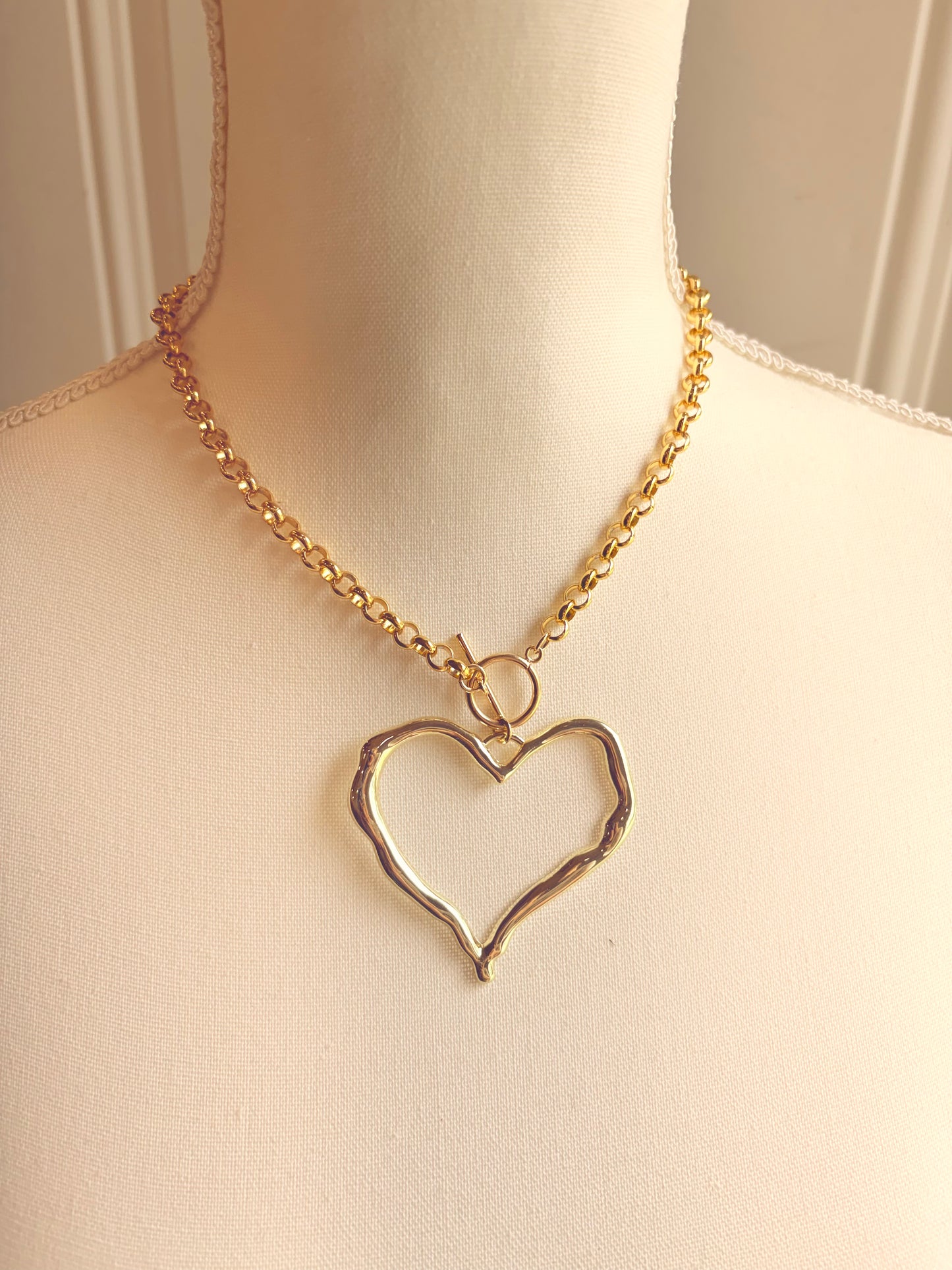 Hammered heart necklace
