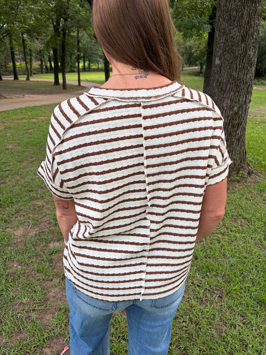 Striped Zenana boxy top