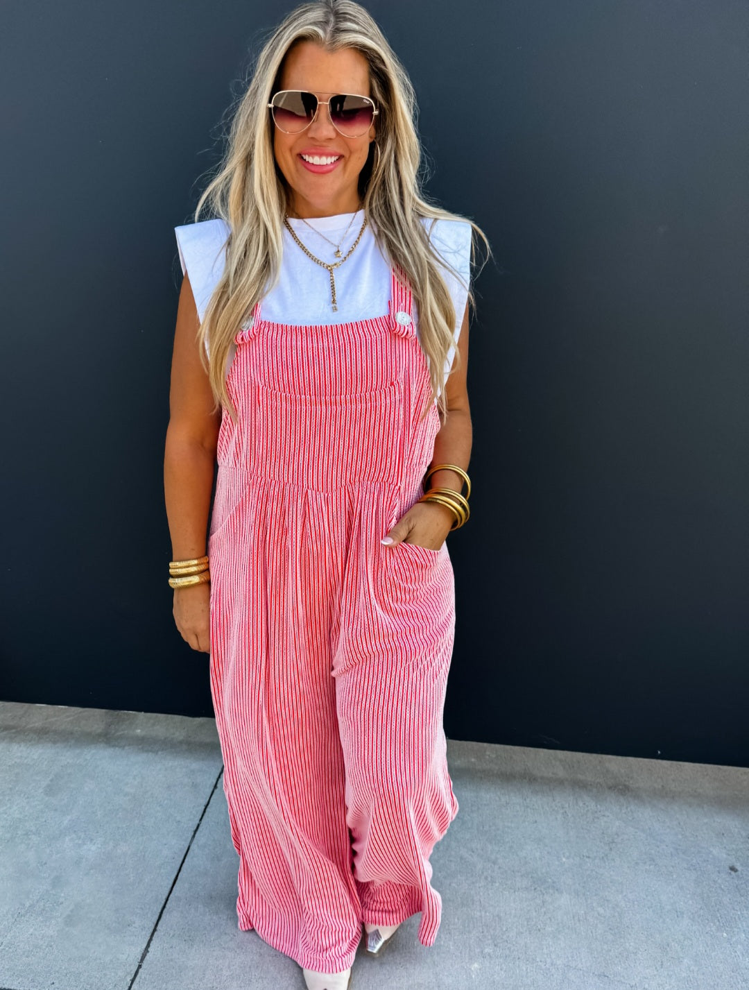 Winter 2 tone red karli Boho overalls