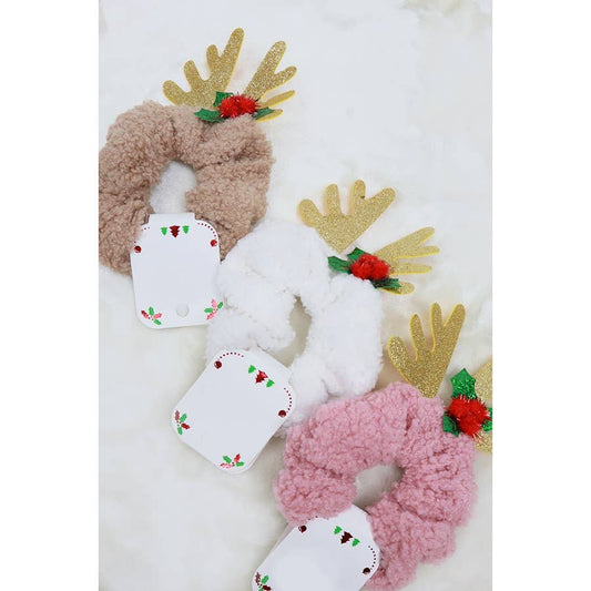 Glitter reindeer scrunchie