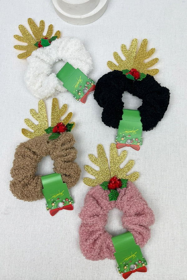 Glitter reindeer scrunchie
