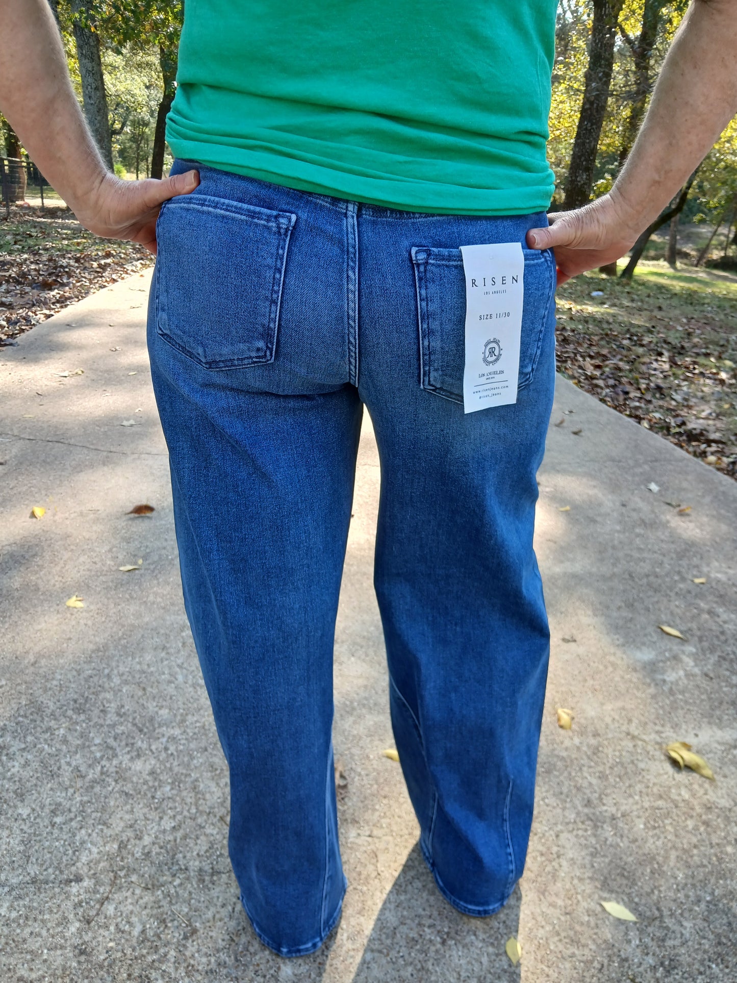 Risen barrel jeans dark wash