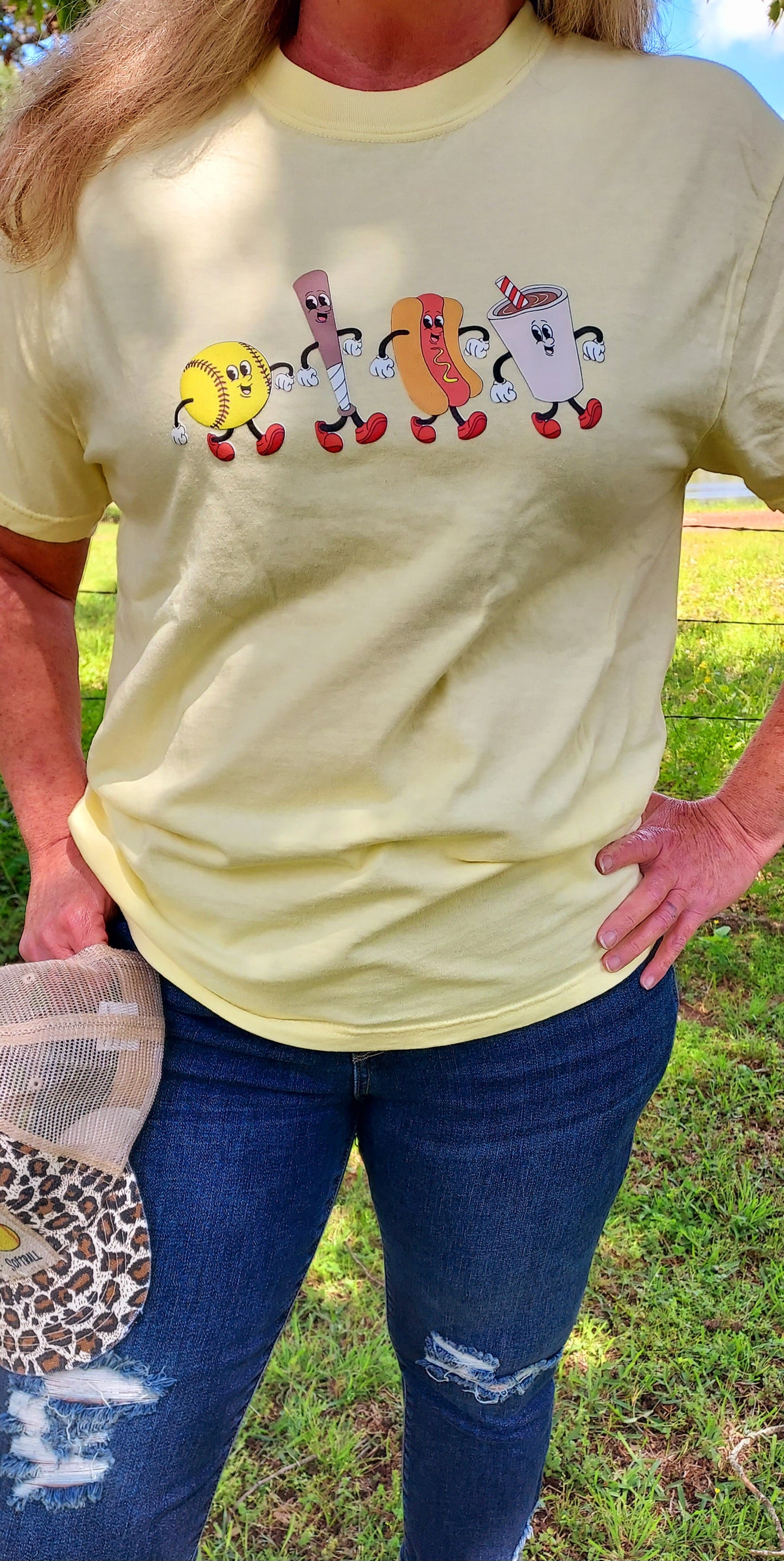 Retro puff ink softball