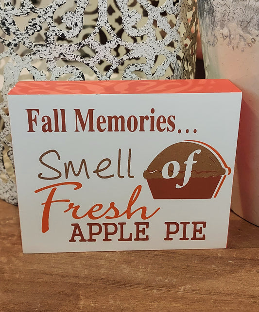 Fresh Apple Pie Block Sign