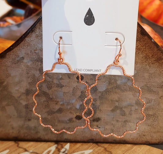 Rose gold teardrops
