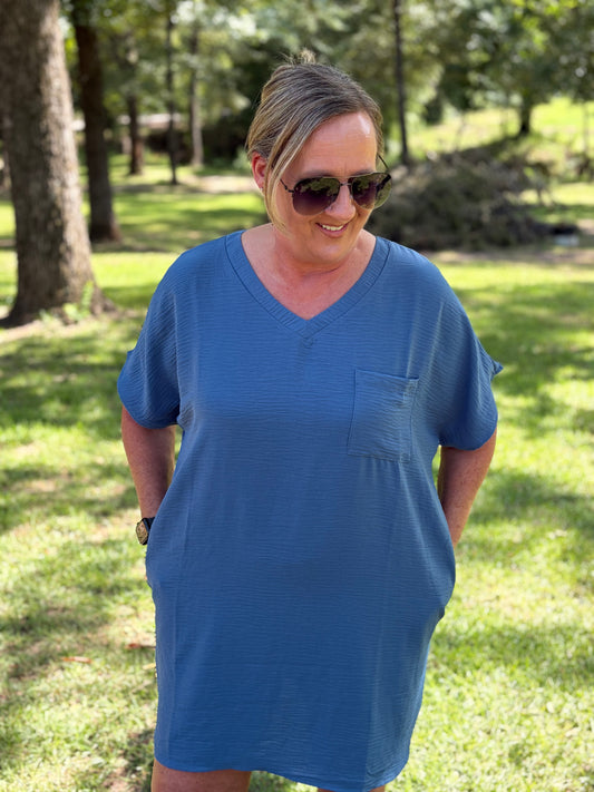 Zenana mid dress with pockets