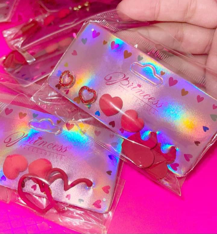 3 pack heart earrings