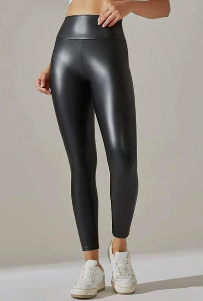 Faux leather leggings