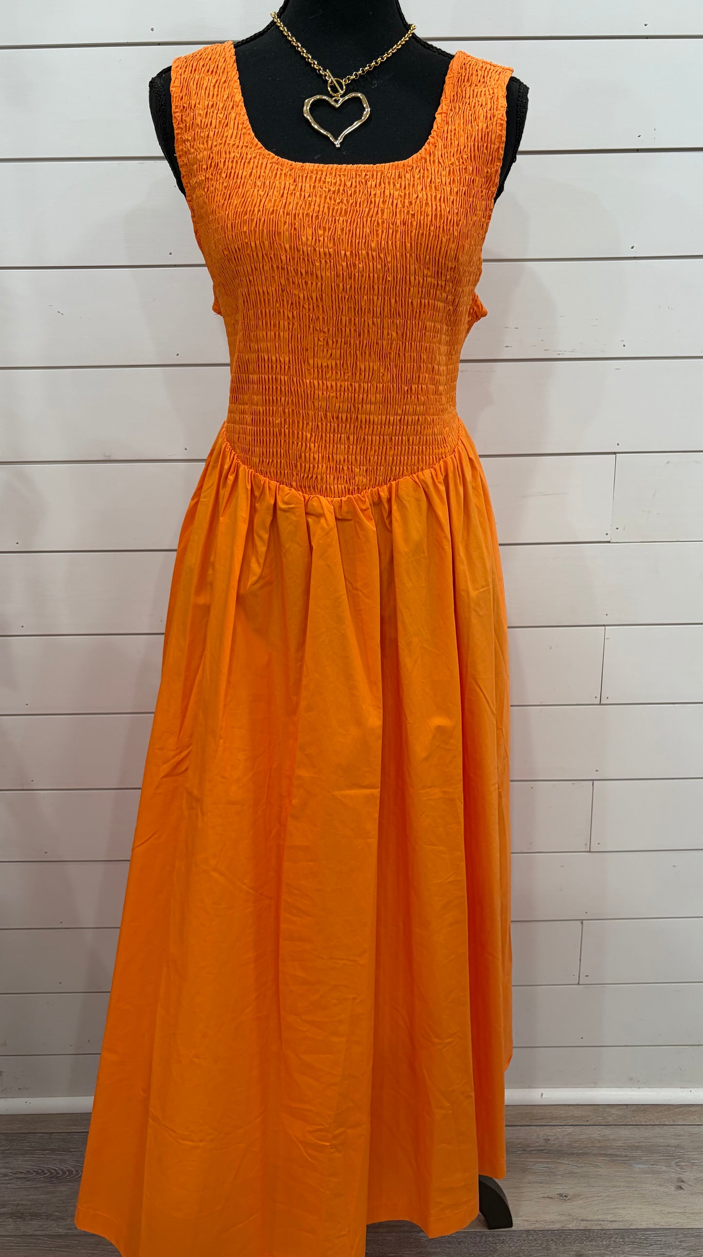 Orange summer dress (plus)