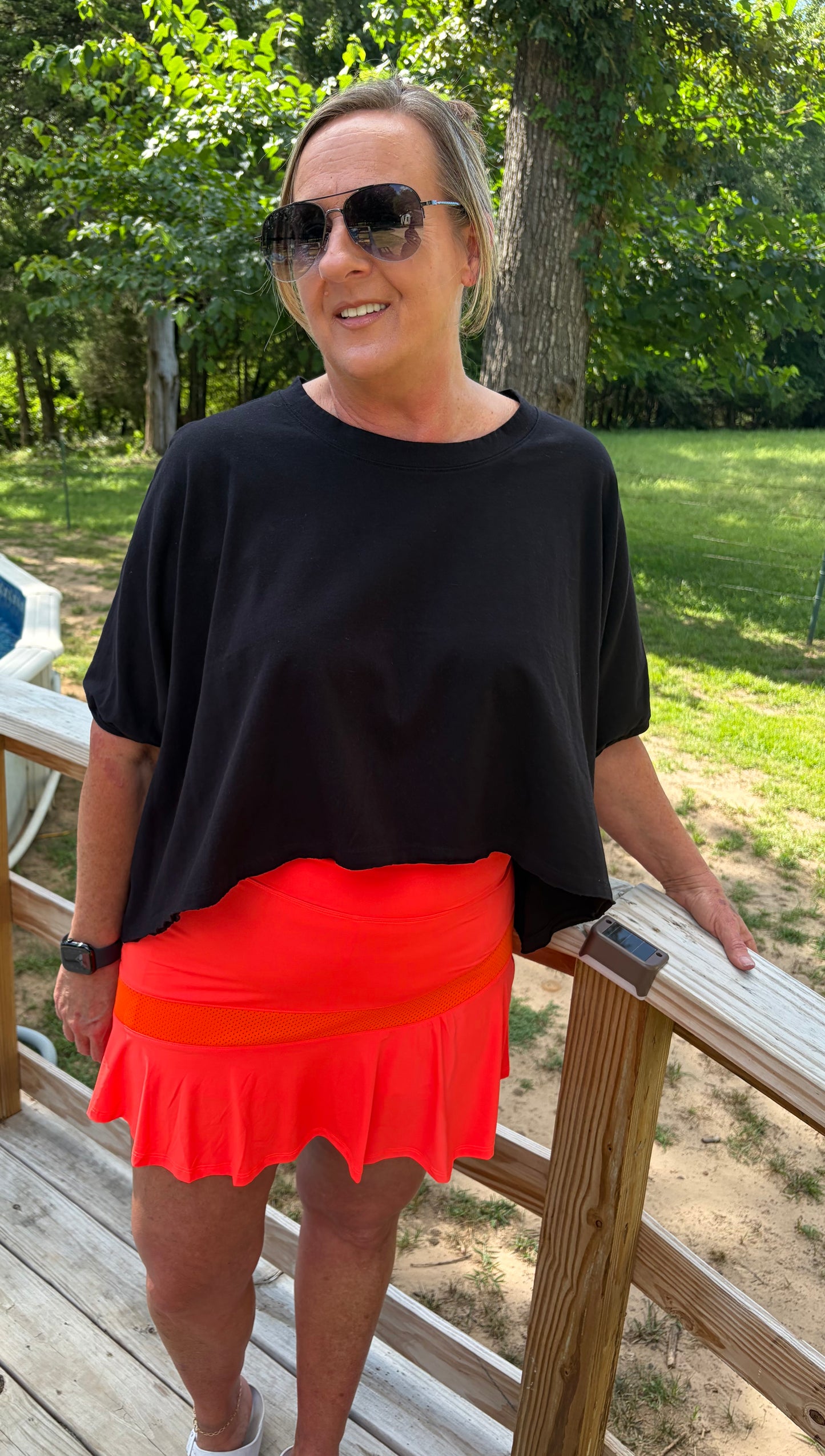 White Birch neon skort