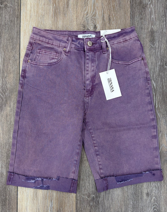 Purple Zenana Bermuda shorts