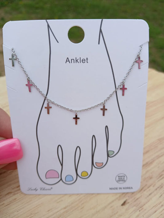 Cross anklet