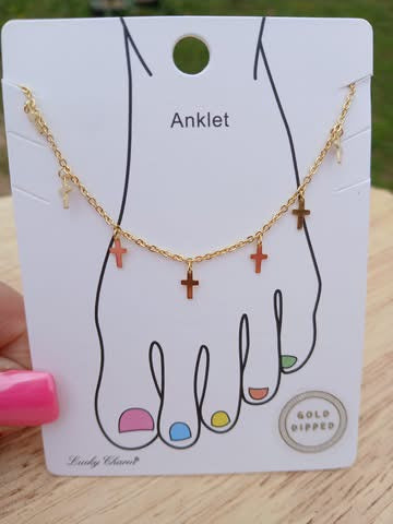 Cross anklet