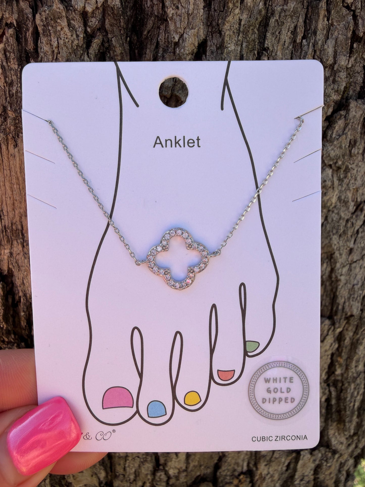 Clover anklet