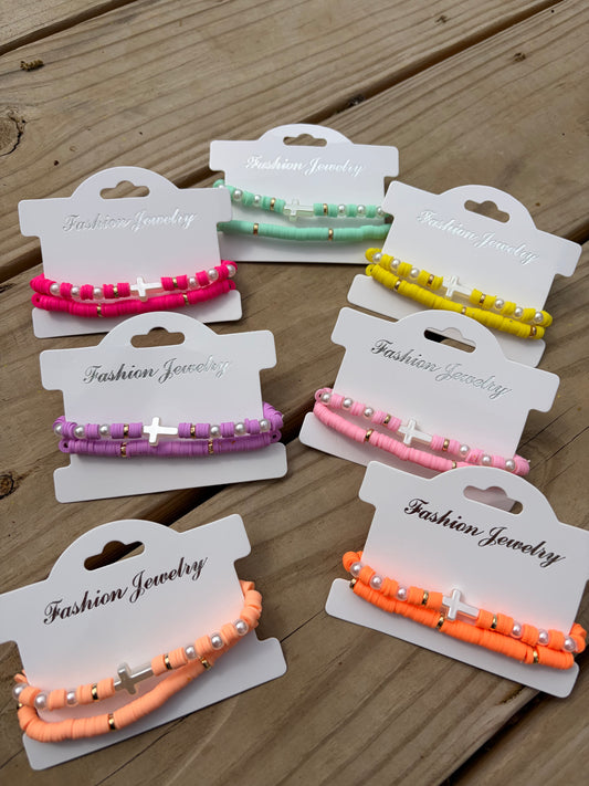Cross stretch bracelet