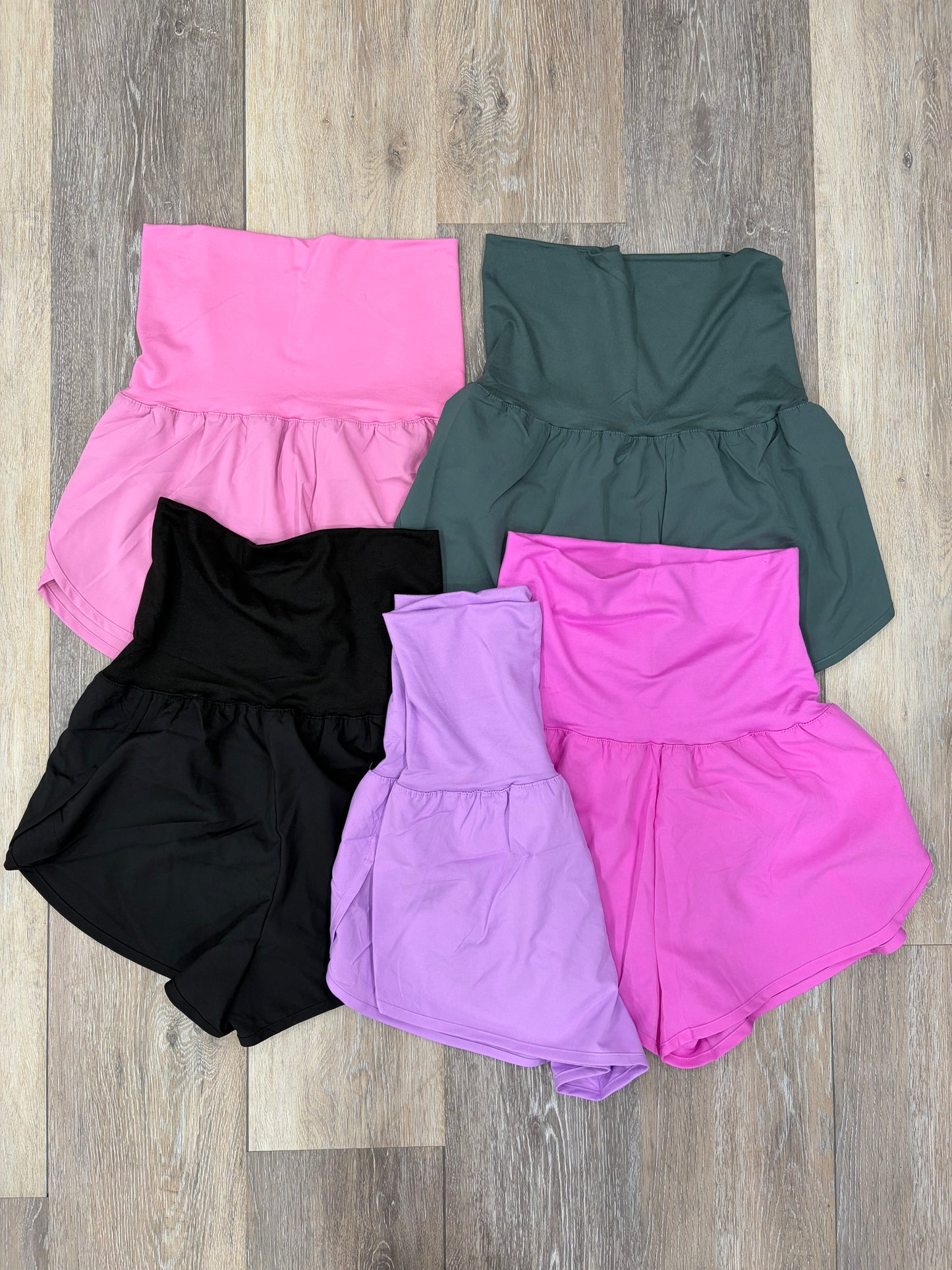 High-waist buttery soft Zenana running shorts