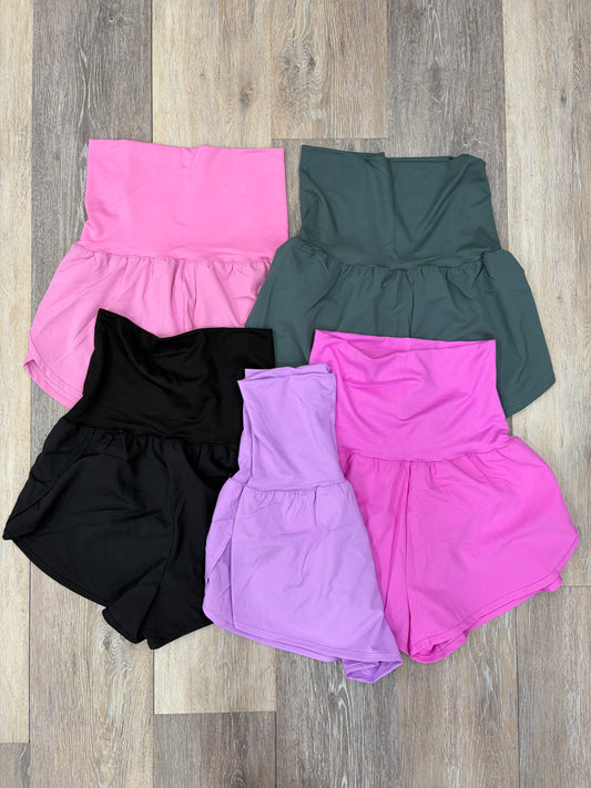 High-waist buttery soft Zenana running shorts