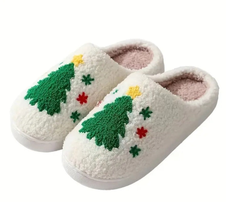 Christmas tree house shoes