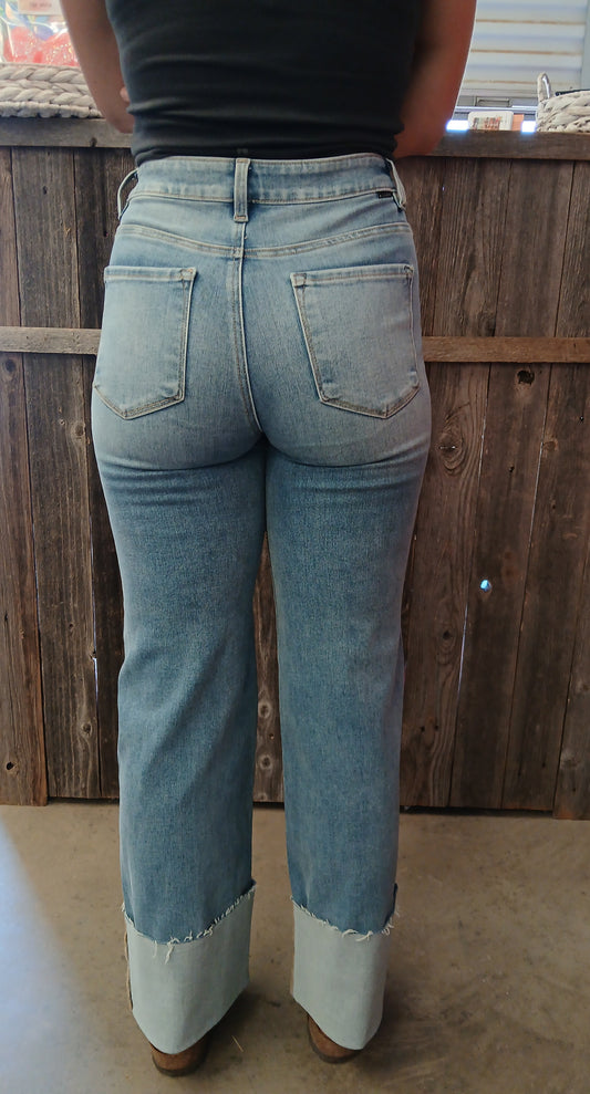 Risen cropped jeans