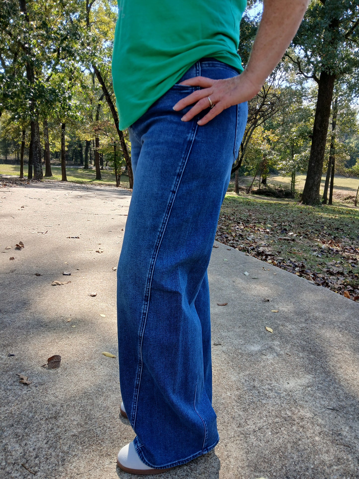 Risen barrel jeans dark wash