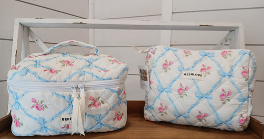 Blue Bow make-up case