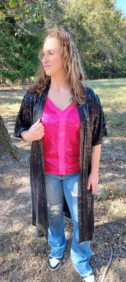 Sequin duster