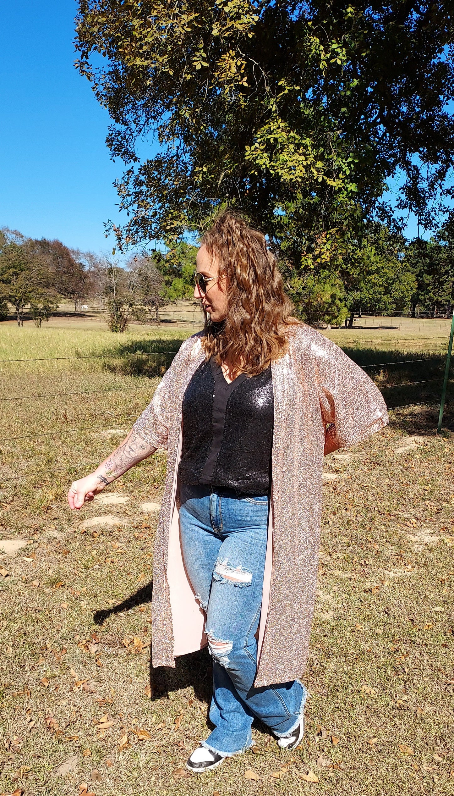 Sequin duster