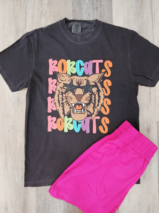 Neon Bobcat tee