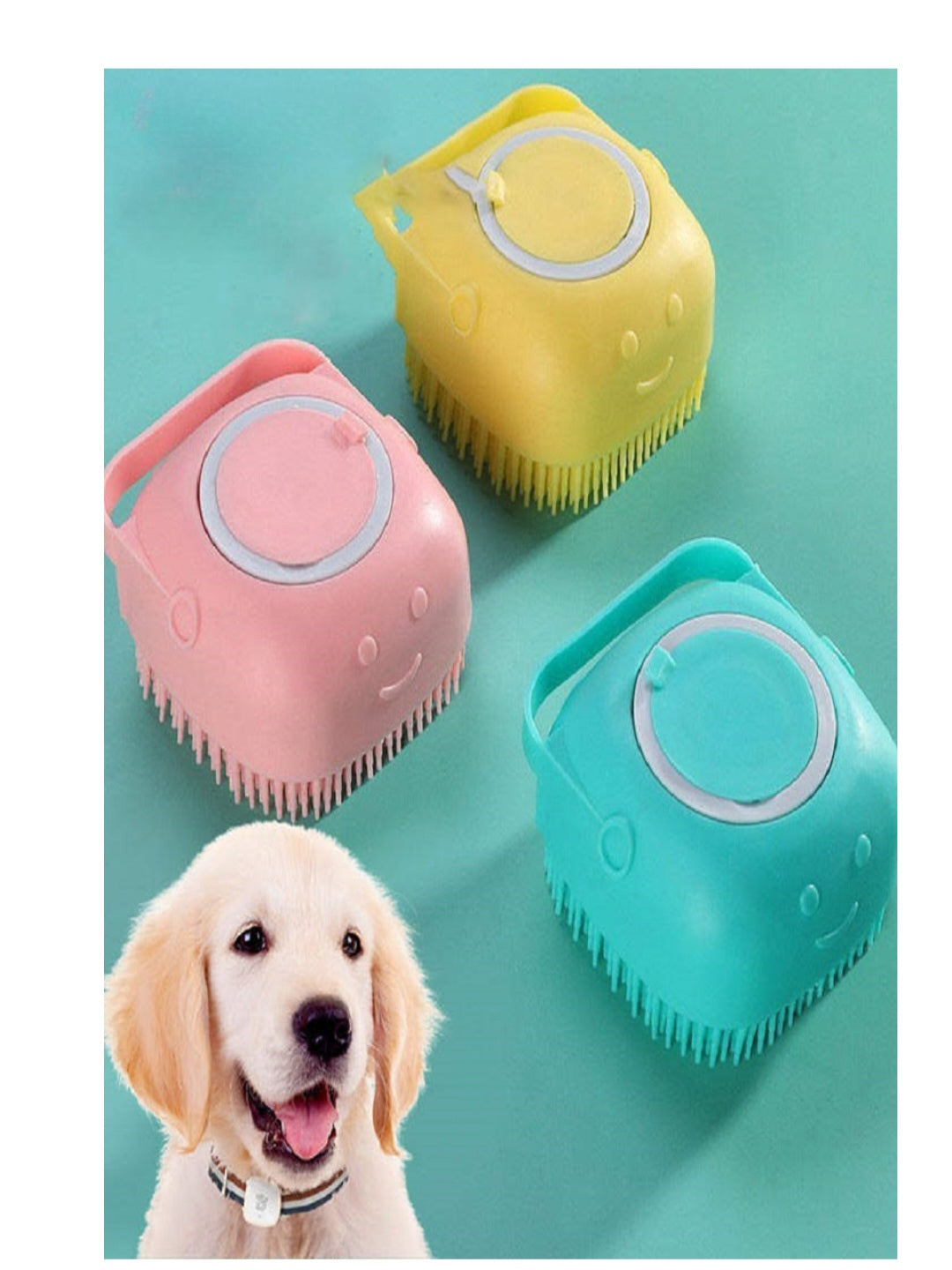 Pet shampoo brush