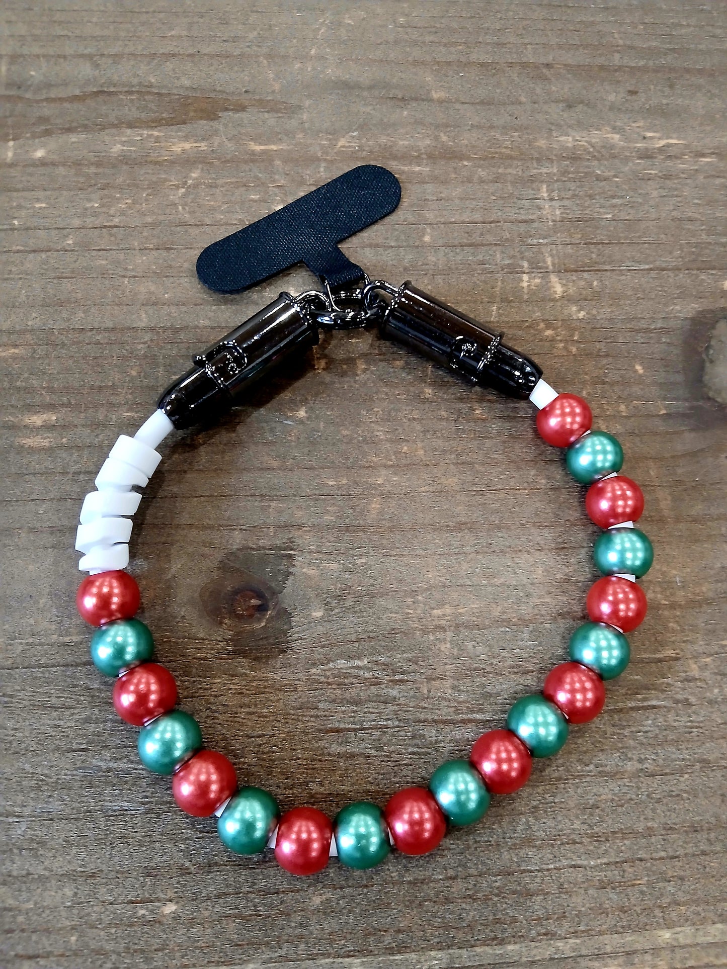 Beaded wristlet phone charger