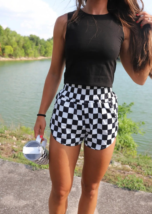 Checkered Athletic shorts