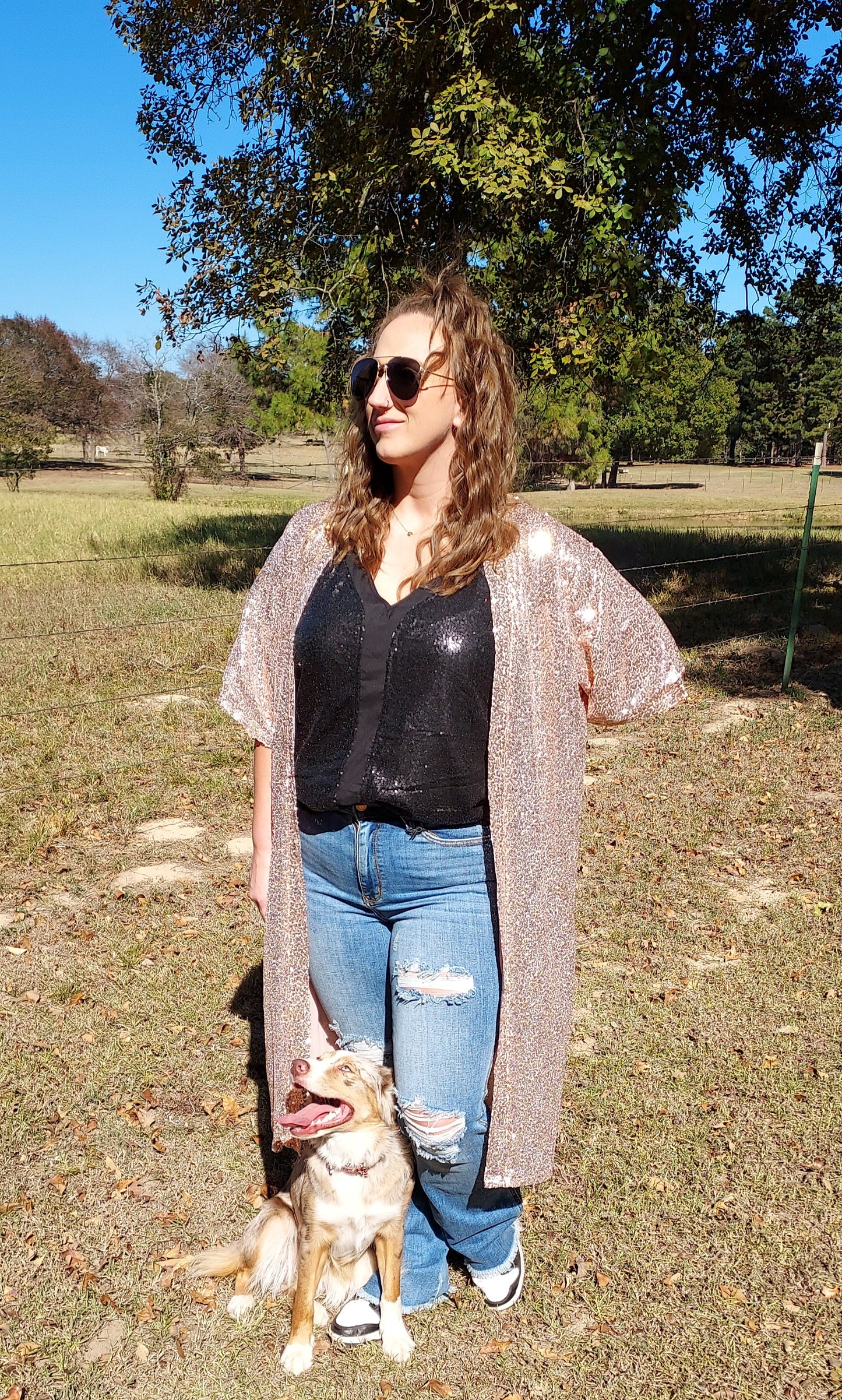 Sequin duster