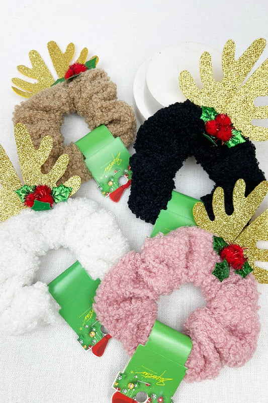 Glitter reindeer scrunchie