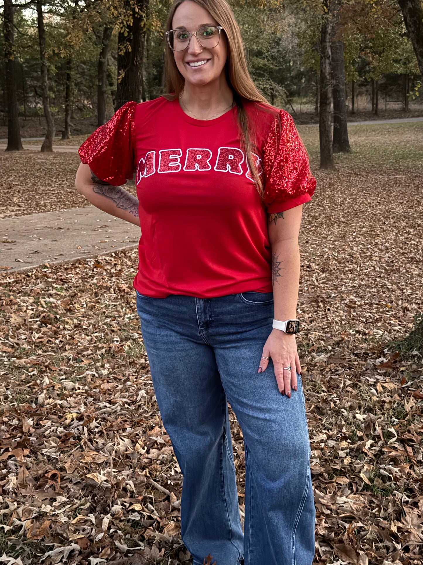 Merry sequin top