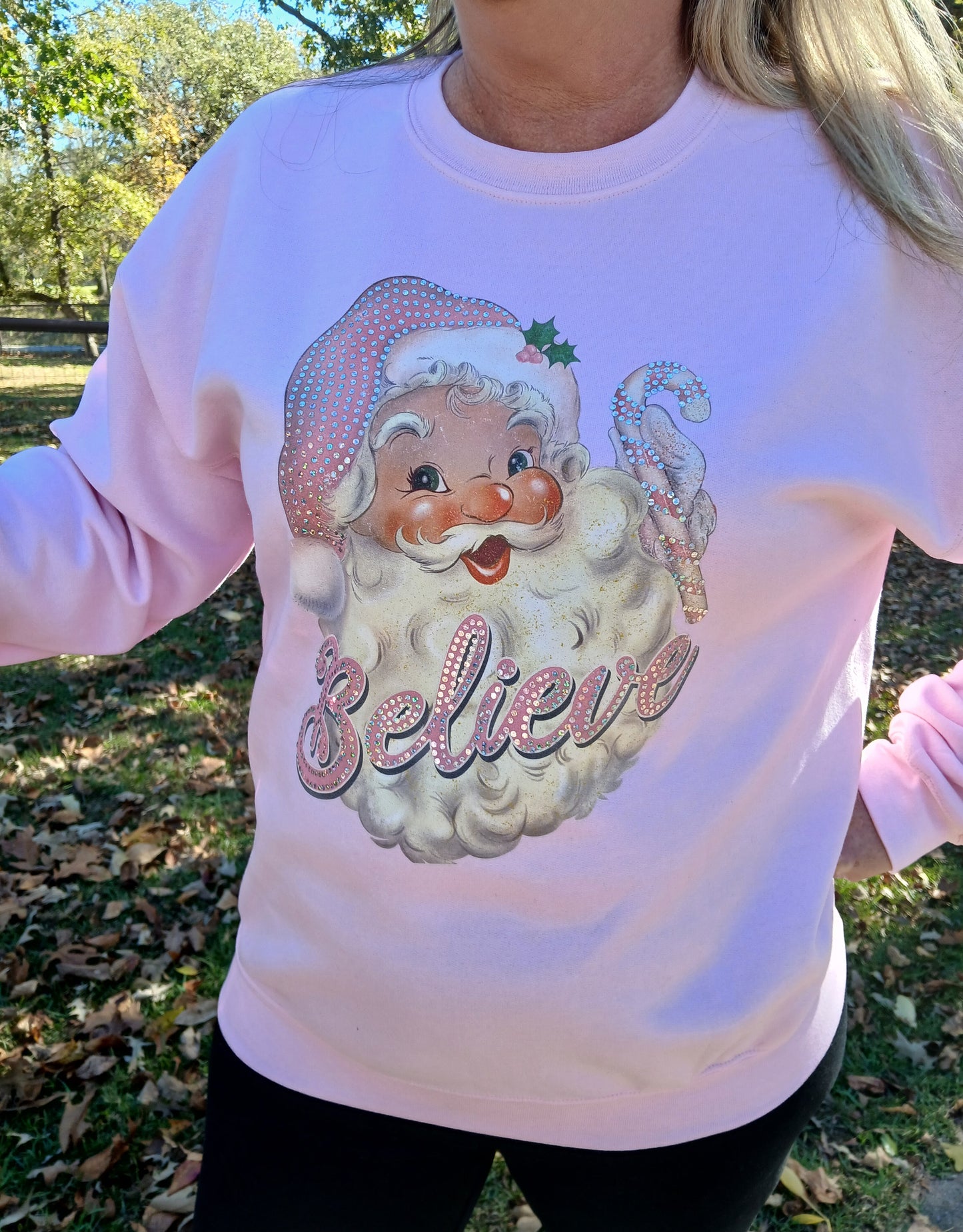 Pink spangled Santa