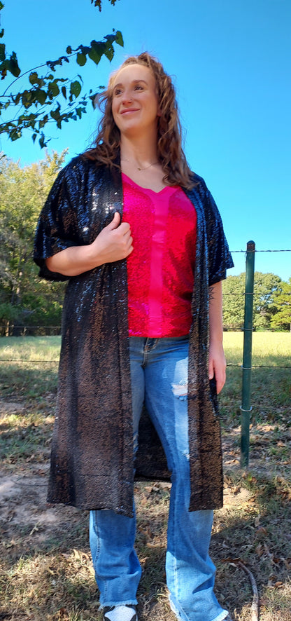 Sequin duster