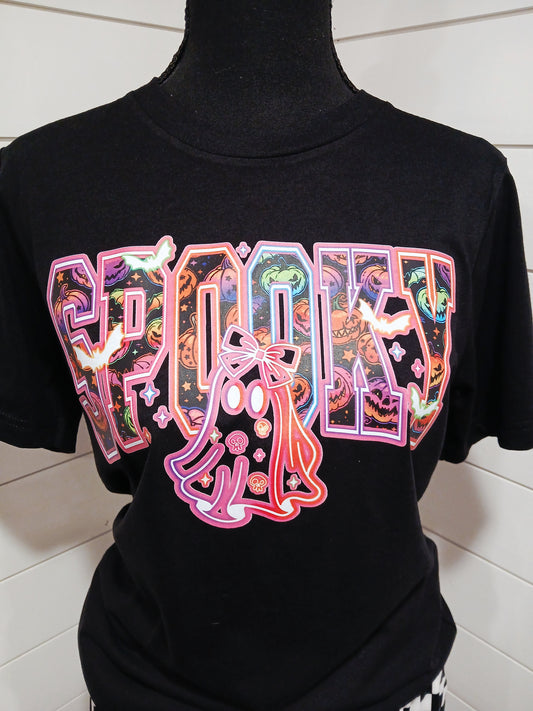 Neon spooky tee